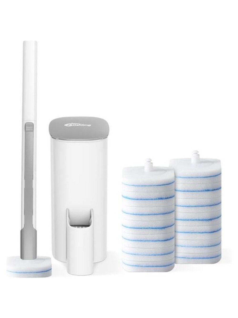 Disposable Toilet Brush with Holder 14 Refills Toilet Cleaner Bathroom Tool